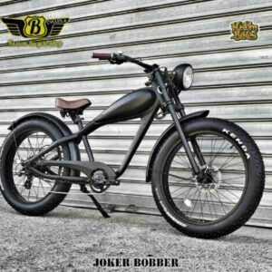 Fahrrad Elektro Chopper custom Joker Bobber E-Bike Schwarz Matt Electri