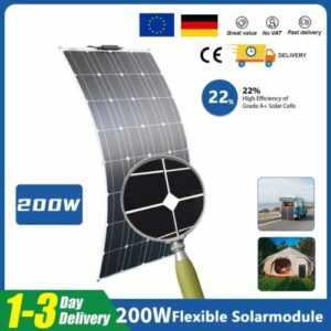 200W Solarpanel Flexibel Monokristallin 12V Solarmodul für Wohnmobil Auto DE