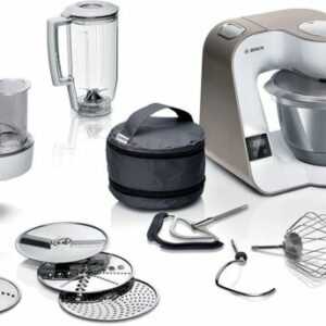 Bosch MUM5XW20 MUM 5 Küchenmaschine, integrierte Waage, Profi-Patisserie-Set