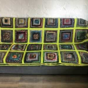 Granny Square Decke Sockenwolle 130x190cm