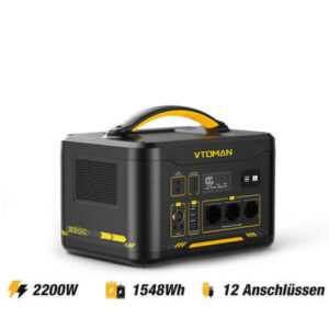 VTOMAN Powerstation 2200W Solar Powerstation 1548Wh Solargenerator Stromerzeuger