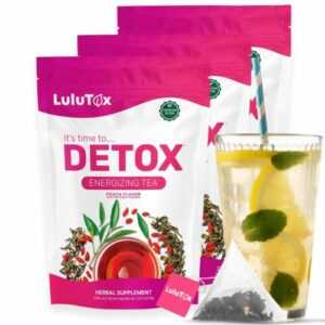 LULUTOX Detox Tee zum Abnehmen – Kräutermischung mit Löwenzahn, Ginseng& Ingwer