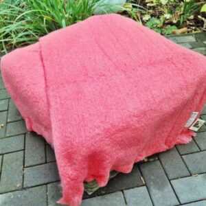 Mohairdecke/ Wohndecke/ Plaid***142x185***coral***NEU!