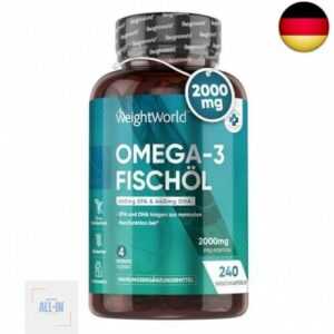 Omega 3 Kapseln - 2000mg Fischöl mit 1100mg Omega-3, 660mg EPA & 440mg DHA pro