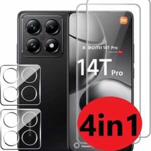 4in1 Xiaomi 14T Pro 5G 2x 9h Schutzglas 2x Kameraschutz 9H Panzerfolie Hartglas