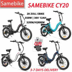 Samebike CY20 20 Zoll Elektrofahrrad 350W Citybike 12Ah Klapprad Pedelec Ebike