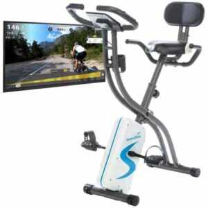 Skandika Foldaway X-2000 Fitnessbike zusammenklappbar weiß Bluetooth NEU