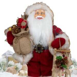 Deko Weihnachtsmann 30cm Oscar rot stehend Santa Claus Dekofigur Weihnachtsdeko