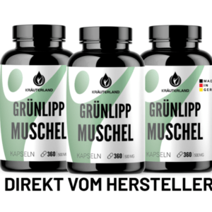 Grünlippmuschel Kapseln, 1080 Stück, hochdosiert, enthält Glycosaminoglykane