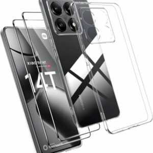 2x Schutzglas + Handyhülle für Xiaomi 14T 5G  Bumper 9H Panzerfolie Case Glas