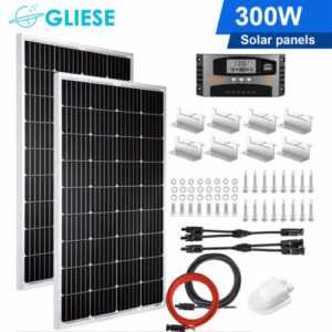 300W Solarpanel Solarmodul Kit 12V Mono Solarzelle Photovoltaik Camper Wohnmobil