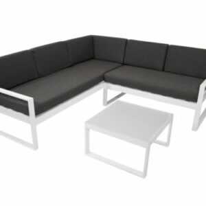 Loungeset Lounge Alu Gartengarnitur Gartenmöbel Alulounge ARESE weiß 2. WAHL