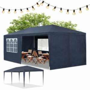 Partyzelt Pavillon Gartenzelt Gartenpavillon Festzelt Gazebo 3x6 m blau Juskys®