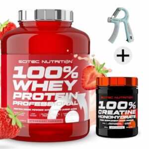 Protein 100% Whey 2350g Erdbeere Scitec Nutrition +Creatin 300g +FREEHandtrainer