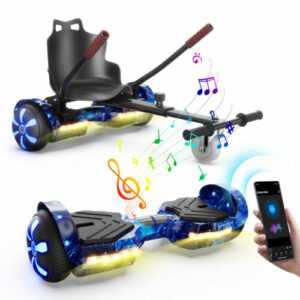 Hoverboard Mit Sitz Kinder 6,5 Zoll Self Balancing Board Bluetooth LED E Roller