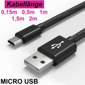 Micro USB Ladekabel Datenkabel Kabel für SAMSUNG Original LG Huawei Smartphone