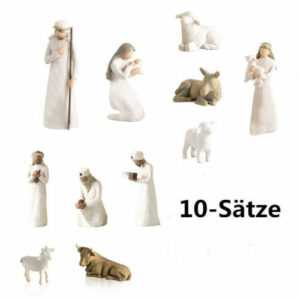 10-teiliges Krippenset Born Scene Willow-Tree Figur