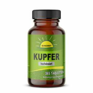 Kupfer, hochdosiert, 365 vegane Tabletten, ohne Zusätze, Bonemis®