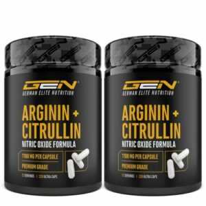 ARGININ + CITRULLIN - 640 Kapseln a 1100mg Hochdosiert Mega-Pump Preworkout