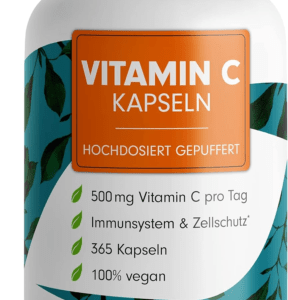 Vitamin C Hochdosiert - 365 Vitamin C Kapseln - 500 Mg Vitamin C Gepuffert - Hoc