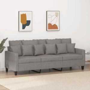 Sofa 3-Sitzer Loungesofa Couch Wohnzimmersofa Designsofa Braun Stoff vidaXL