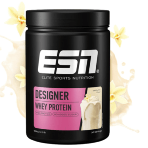 ESN Designer Whey Protein Pulver, Vanille, 908 g, bis zu 23 g Protein pro Portio