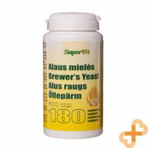 SuperVit Bierhefe 500 mg 180 Tabletten Immunität Unterstützung des Nervensystems