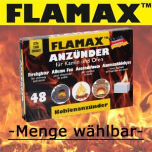 48 - 2304 Stk. Flamax Zündwürfel in 48er Pack Kamin Ofen Anzündwürfel Grill