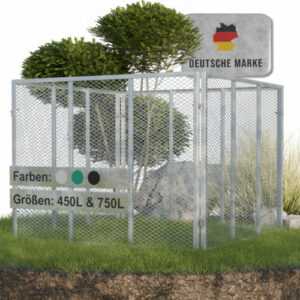 Komposter Metall mit Deckel und Boden Gartenkomposter 750L 450L Schnellkomposter