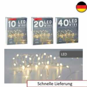 Lichterkette LED Warmweiß 10 20 40 LED mit Batterie