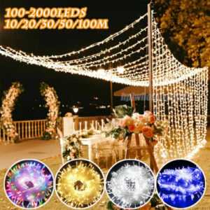 200-1000 LED Lichterkette Weihnachtsbeleuchtung 8 Modi für Außen Weihnachtdeko