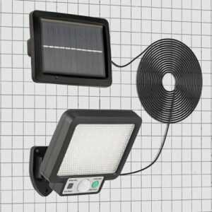 LED Solarleuchte Solarlamp mit Bewegungsmelder Außen Fluter Sensor Strahler DE