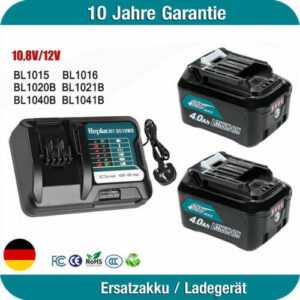 10,8V 12V Für Makita Akku / Ladegerät CXT BL1041B BL1021B BL1020 BL1040 BL1015