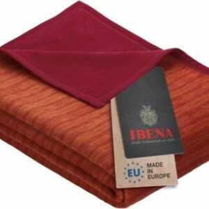 Ibena Fano Kuscheldecke 150x200 cm – Wohndecke rot orange, tolle