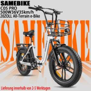 SAMEBIKE Elektrofahrrad Mountainbike 500W 13AH 20 Zoll Pendeln Stadt E-Bike