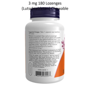 Now Foods Vitamin Mel 3 mg 180 Lutschtabletten Besser Schlafen Puritans Pride