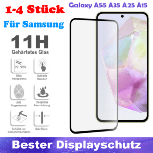 1-4X 21D Panzerfolie Glas für Samsung Galaxy A55 A35 A25 A15 A05 Displayschutz