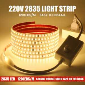 230V LED Streifen 2835 Wasserdicht Stripe Lichterkette Lichtband Selbstklebend