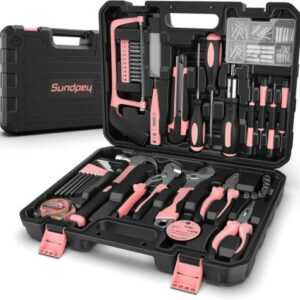 Sundpey Profi Werkzeugkoffer Set 148tlg Haushalt Männer Frauen Rosa