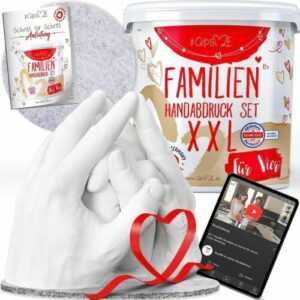 Handabdruck Set Familie &Freunde XXL Gipsabdruck Set für 4 Hände Familienabdruck