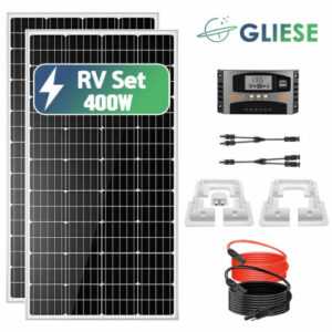 400W Wohnmobil Set Solaranlage Komplettpaket Solarmodul Mit PV Halterung & MPPT