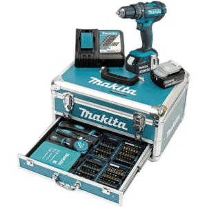 Makita Akku-Schlagbohrschrauber DHP482RFX9, 18V / 3,0Ah, mit 2 Akkus und Bit Set