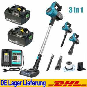 Für Makita 18v Akku Handstaubsauger Staubsauger beutellos 3in1 Akkusauger 5.5Ah