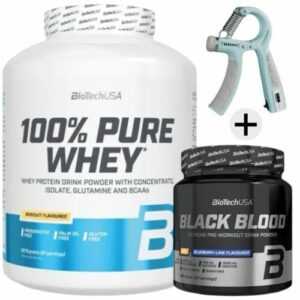 Protein 100% pure Whey 2270g BioTechUSA + Pre Workout Black Blood NoX 340 gr