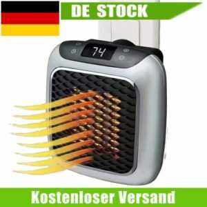 Steckdosen Heizlüfter Mini Heizung PTC Keramik Schnellheizer +Fernbedienung 800W