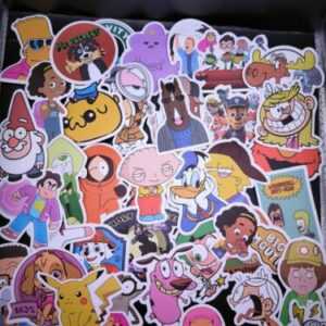 10 Stk. Aufkleber Set Cartoon, TV-Serien, Tuning Autoaufkleber Stickerbomb