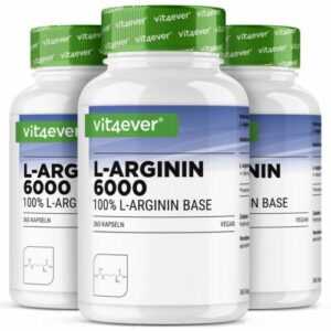 L-Arginin Base 6000 365-1095 Kapseln (vegan) - Aminosäure, Hochdosiert