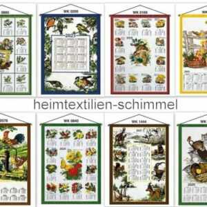 Textiler Wandkalender 2025 Textilkalender Stoffkalender Kalender Baumwolle 45x65