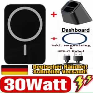 Handyhalterung Auto MagSafe Ladegerät für iPhone/ Samsung, Kabel & Dashboard