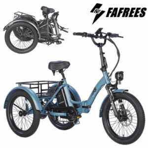 Elektrofahrrad Dreirad Klapprad E-Bike 20 Zoll 3 Räder Fahrrad mit DrehGasGriff